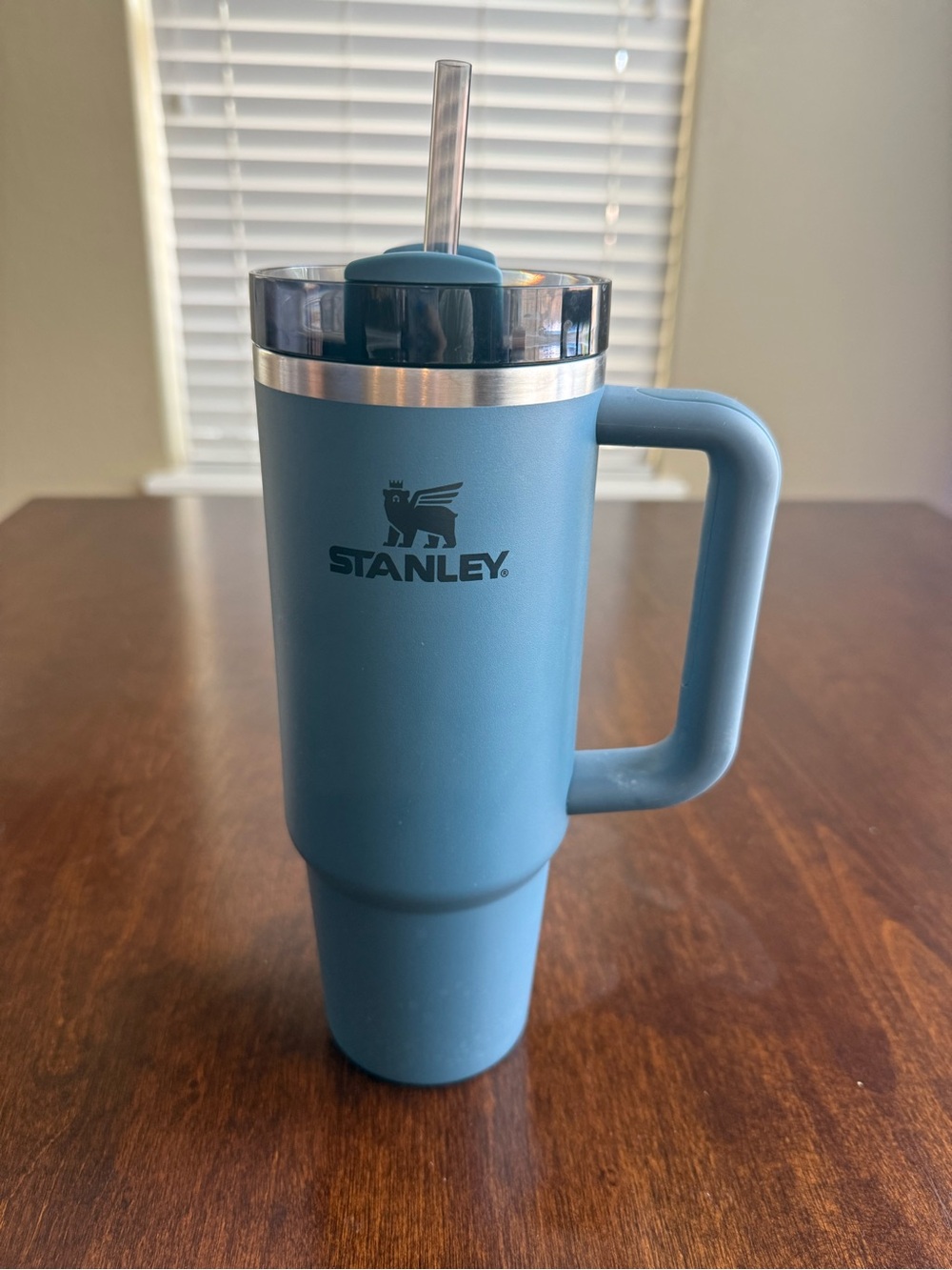 Stanley Teal Travel Tumbler with Handle and Straw